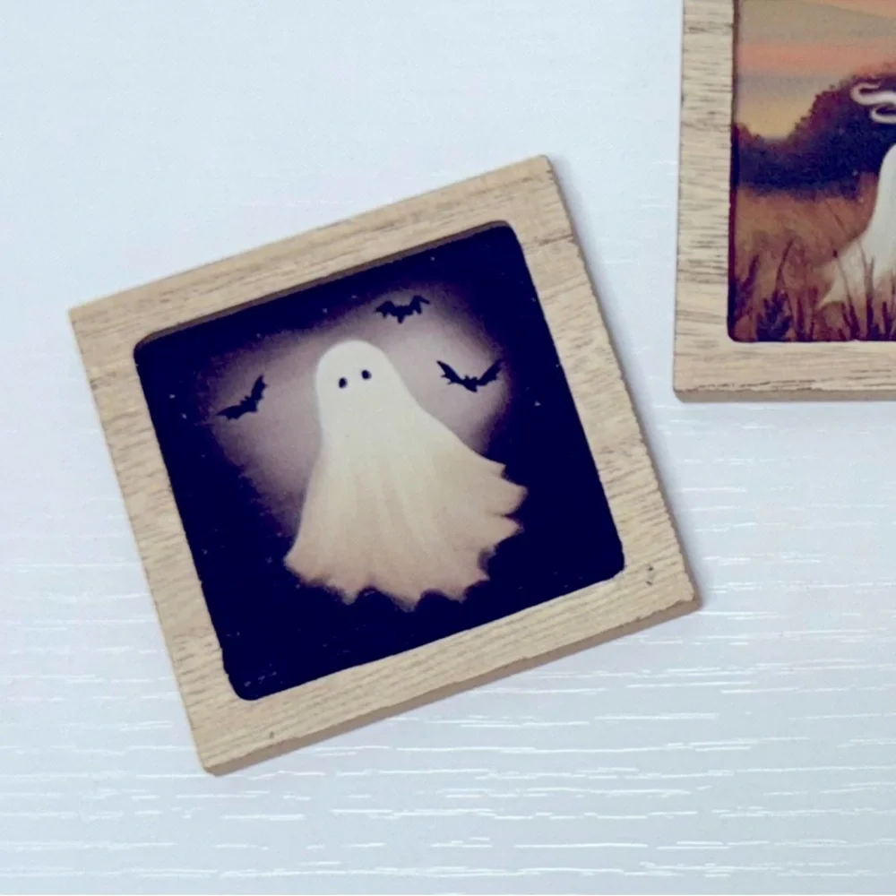 New magnets! Target Bullseye Playground Full Set of 3 Ghost Art Wooden Magnets